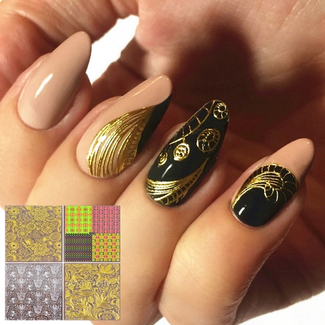 gold-and-silver-nail-art-53_8 Aur și argint nail art