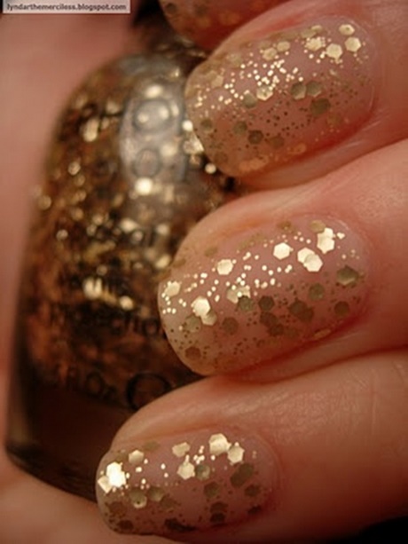 gold-glitter-nail-art-95_12 Aur sclipici nail art