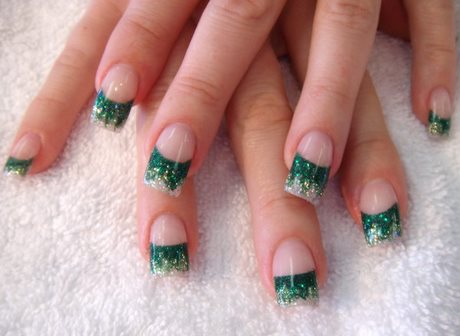green-glitter-nail-art-57_11 Verde sclipici nail art