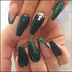 green-glitter-nail-art-57_14 Verde sclipici nail art