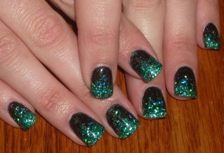 green-glitter-nail-art-57_15 Verde sclipici nail art