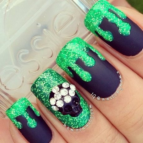 green-glitter-nail-art-57_7 Verde sclipici nail art