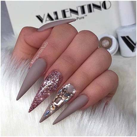 grey-sparkle-nails-26_7 Unghii strălucitoare gri