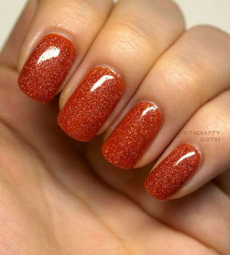 orange-sparkly-nails-24_8 Unghii sclipitoare portocalii