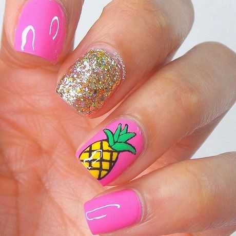 pineapple-nail-design-74 Ananas design de unghii