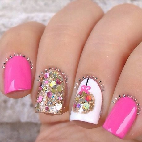 pink-and-white-glitter-nail-designs-32_14 Modele de unghii cu sclipici roz și alb
