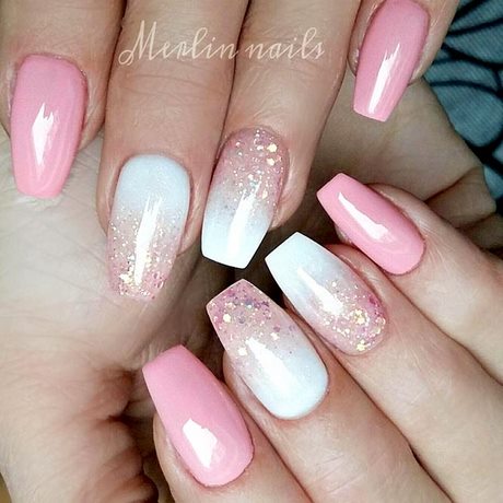 pink-and-white-glitter-nail-designs-32_4 Modele de unghii cu sclipici roz și alb