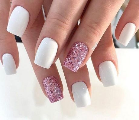pink-and-white-glitter-nails-72_3 Roz și alb sclipici Unghii