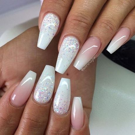 pink-and-white-glitter-nails-72_5 Roz și alb sclipici Unghii