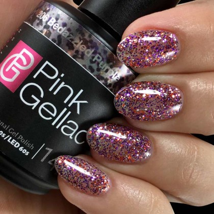 pink-gel-glitter-nails-42_10 Roz gel sclipici Unghii