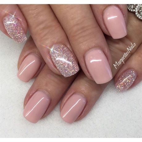 pink-gel-glitter-nails-42_15 Roz gel sclipici Unghii