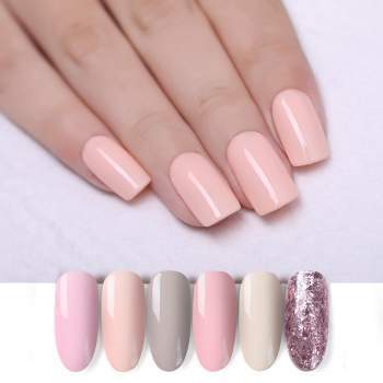 pink-gel-glitter-nails-42_3 Roz gel sclipici Unghii