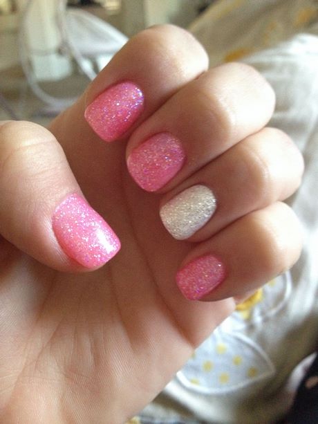 pink-glitter-gel-nails-36 Roz sclipici gel unghii