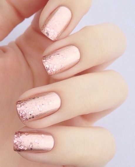 pink-nails-with-gold-glitter-83_3 Unghii roz cu sclipici de aur