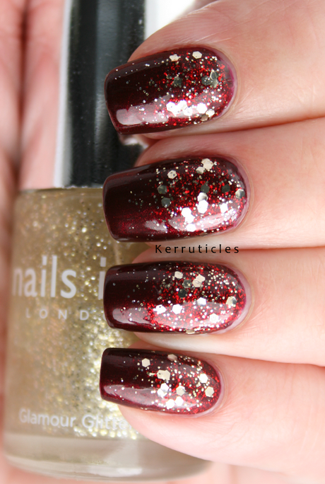 red-and-gold-glitter-nails-94 Unghii cu sclipici roșii și aurii