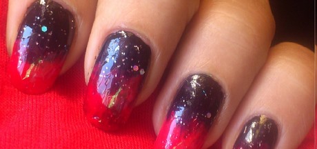 red-ombre-glitter-nails-59_6 Roșu ombre unghii sclipici