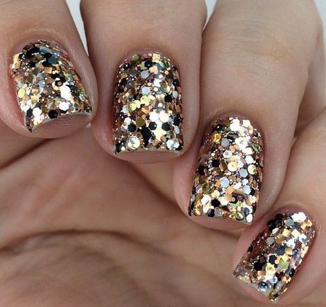 silver-and-gold-glitter-nails-56_4 Argint și aur sclipici cuie