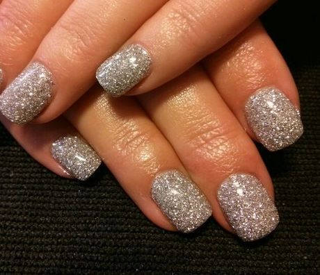 silver-glitter-gel-nails-77 Argint sclipici gel unghii