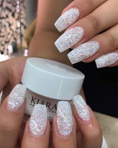 silver-glitter-nail-designs-68_7 Modele de unghii cu sclipici de argint