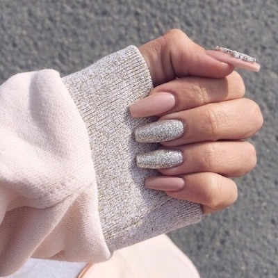 silver-sparkle-acrylic-nails-87_9 Argint sparkle unghii acrilice
