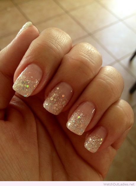 sparkly-french-manicure-36_2 Manichiura franceză strălucitoare