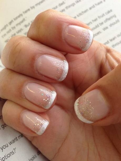 sparkly-french-manicure-36_5 Manichiura franceză strălucitoare