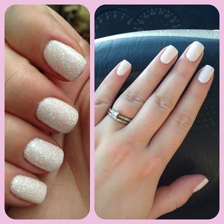 white-glitter-gel-nails-01_6 Unghii cu gel alb sclipici