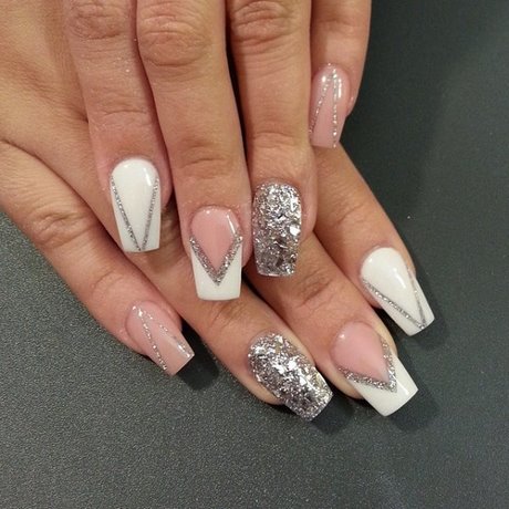 white-glitter-nail-designs-14_14 Modele de unghii cu sclipici albe