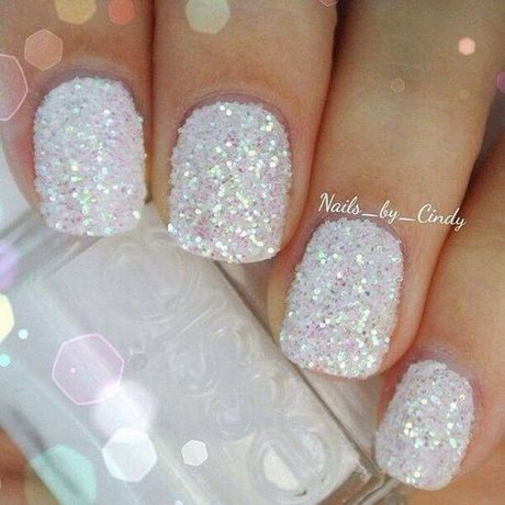 white-glitter-nail-designs-14_6 Modele de unghii cu sclipici albe