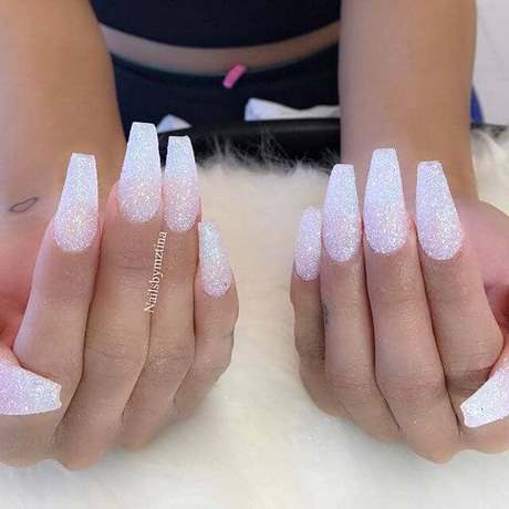 white-glitter-nails-55_19 Unghii cu sclipici albe