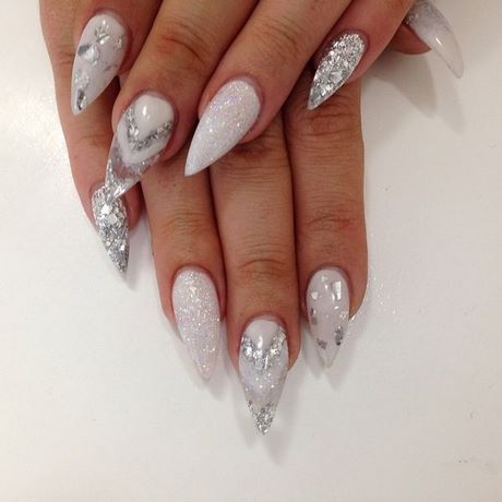 white-glitter-nails-55_4 Unghii cu sclipici albe