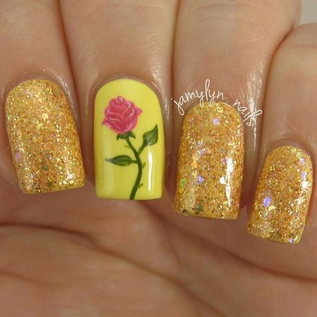 yellow-glitter-nails-67_5 Unghii cu sclipici galbene