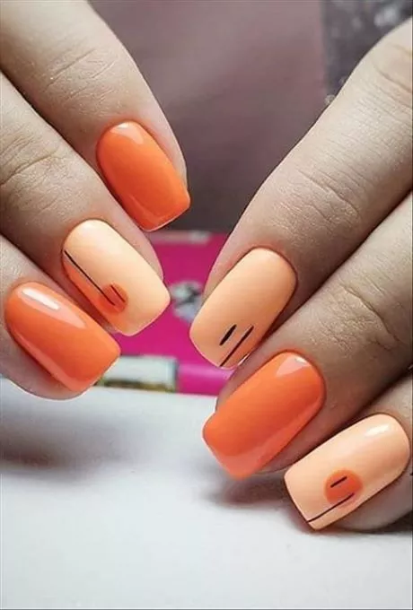 orange-nail-designs-2023-short-nails-87_12-5 Modele de unghii portocalii 2023 unghii scurte