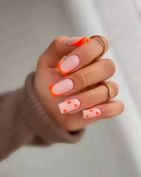 orange-nail-designs-2023-short-nails-87_13-6 Modele de unghii portocalii 2023 unghii scurte