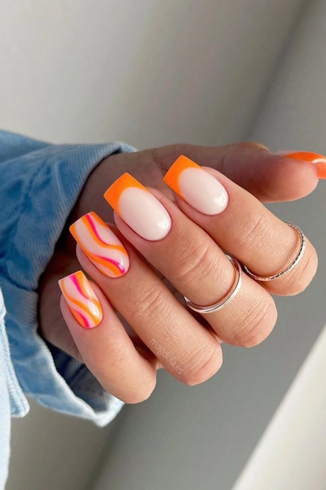 orange-nail-designs-2023-short-nails-87_2-9 Modele de unghii portocalii 2023 unghii scurte