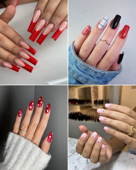 nail-art-designs-2023-red-001 Modele de unghii 2023 roșu