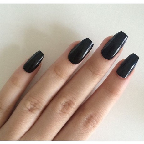 black-acrylic-nails-01_2 Unghii acrilice negre