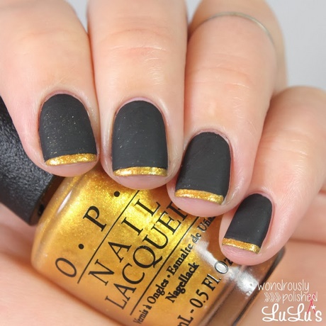 black-and-gold-french-manicure-73_7 Manichiura franceză neagră și aurie