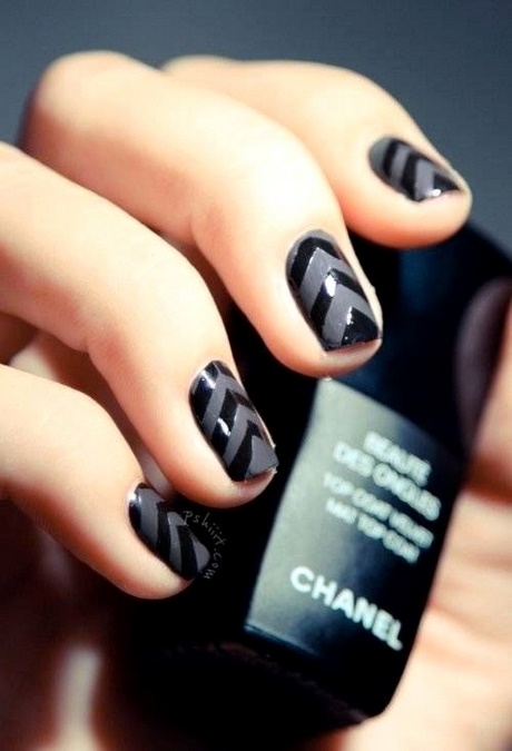 black-and-grey-nail-art-10_19 Negru și gri nail art