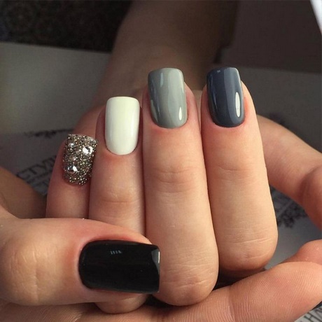 black-and-grey-nail-art-10_5 Negru și gri nail art
