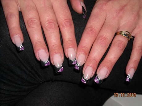 black-and-pink-french-manicure-18_13 Negru și roz manichiură franțuzească