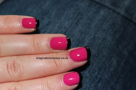 black-and-pink-french-manicure-18_9 Negru și roz manichiură franțuzească