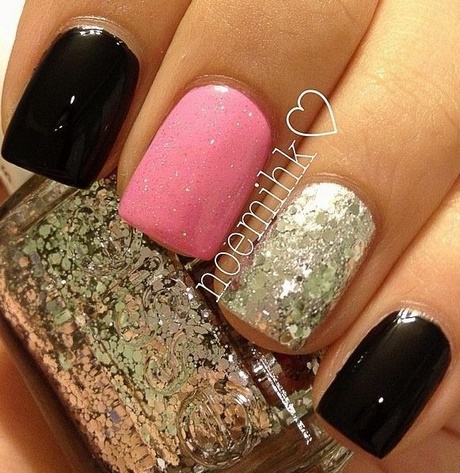 black-and-pink-nails-12_10 Unghii negre și roz