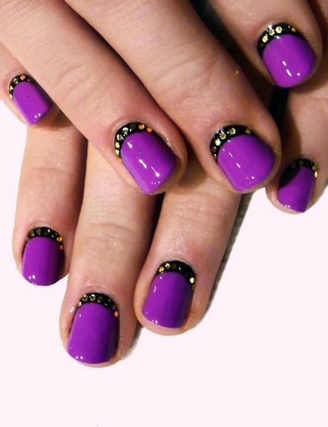 black-and-purple-nail-art-designs-23_11 Modele de unghii negre și violete