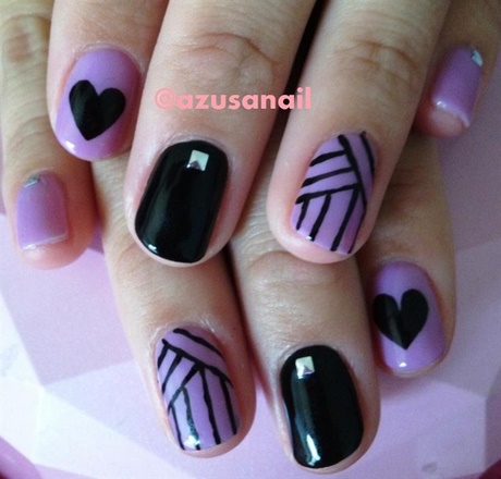 black-and-purple-nail-designs-70_18 Modele de unghii negre și violete