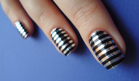 black-and-silver-nail-art-designs-73_14 Modele de unghii negre și argintii