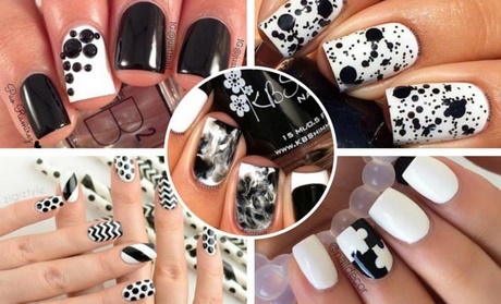 black-and-white-easy-nail-designs-41_18 Modele de unghii ușor alb-negru