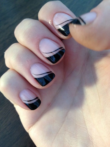 black-and-white-french-manicure-62_12 Manichiura franceză alb-negru