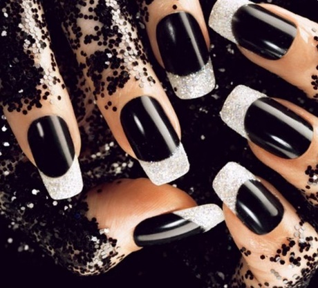 black-and-white-french-manicure-62_14 Manichiura franceză alb-negru