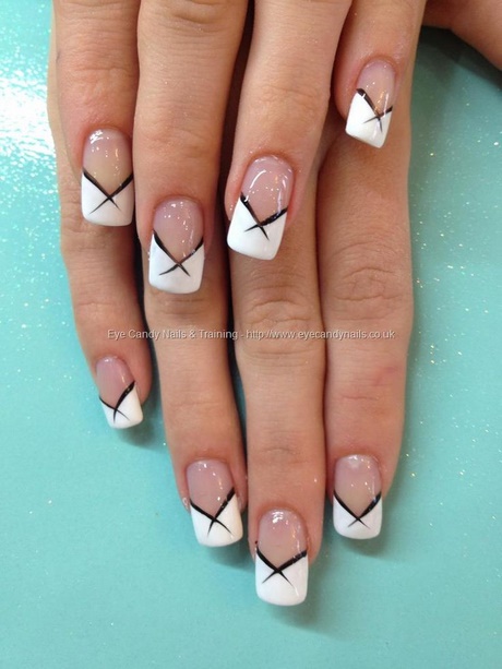 black-and-white-french-manicure-62_19 Manichiura franceză alb-negru